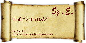 Száz Enikő névjegykártya