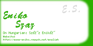 eniko szaz business card